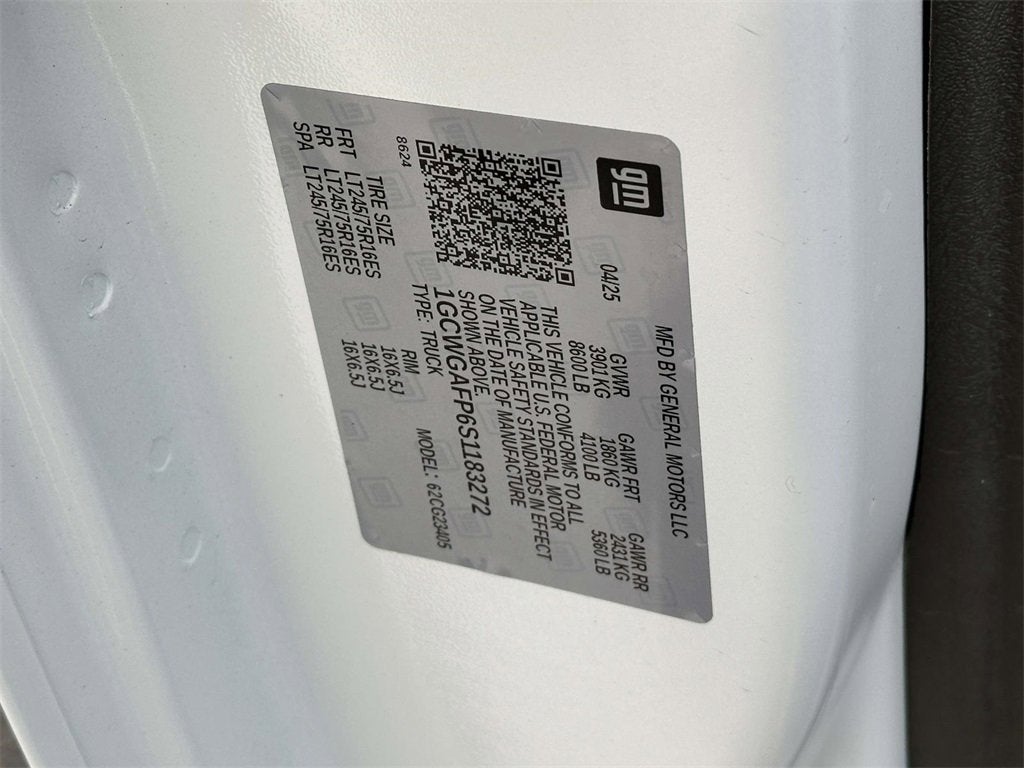 2025 Chevrolet Express Cargo 2500 WT