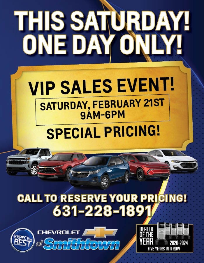 2026 VIP Sales Event | Chevrolet of Smithtown Specials Saint James, NY